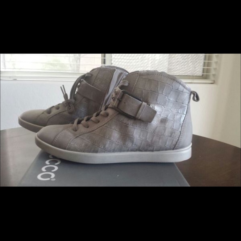 ECCO AIMME In Moon Rock Mid Cut Lace 7-7.5 - Picture 1 of 4